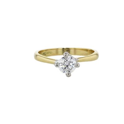 4 Claw Twist Setting Diamond Engagement Ring