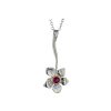 Burren Collection Sterling Silver Burren Flower Pendant with Stem