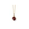 Gold Pendants 9ct Gold Garnet & Diamond Pendant