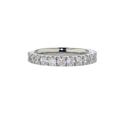Half Set Eternity Diamond Ring in Platinum
