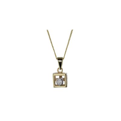 9ct Yellow Gold 0.10ct Diamond in a Box