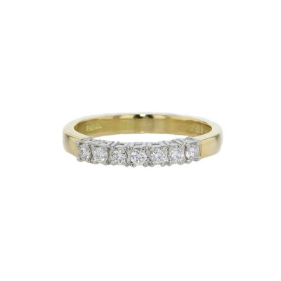 18ct Yellow Gold 7 Diamond Eternity Ring