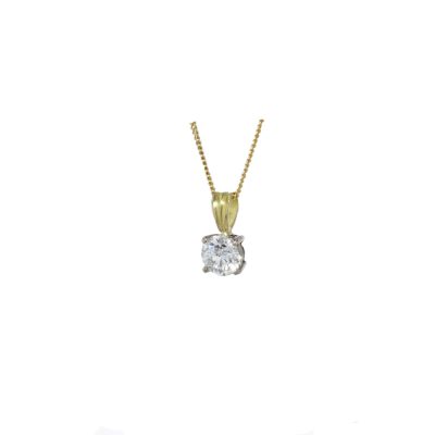 1ct LAB Grown Diamond Pendant in 18ct Yellow Gold