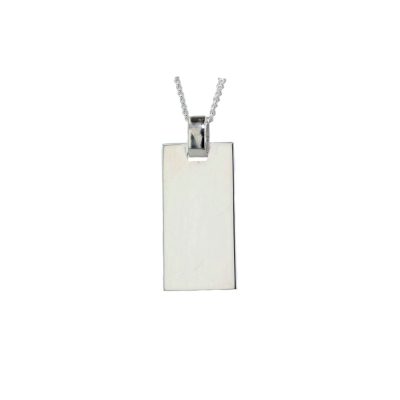 Sterling Silver Heavy Gents Ingot Pendant