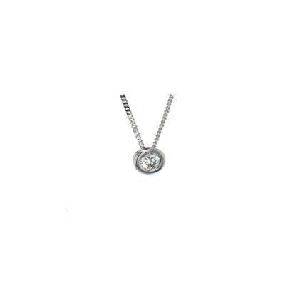 0.15ct Floating Diamond Pendant in 9ct White Gold