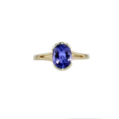 1.72ct Oval Tanzanite Gold Ring