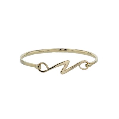 Handmade 9ct Yellow Gold Flip Top Bangle