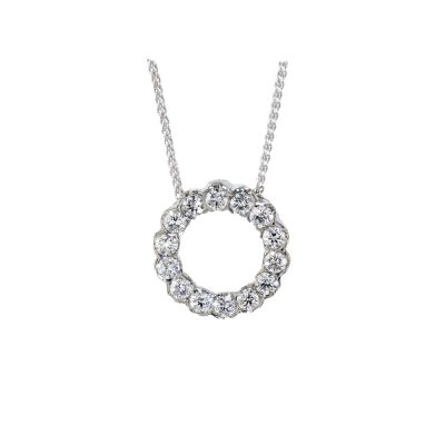 18ct White Gold 0.85ct Diamond Pendant