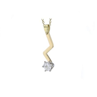 Hexagonal 1.08ct LAB Diamond Solitaire Pendant
